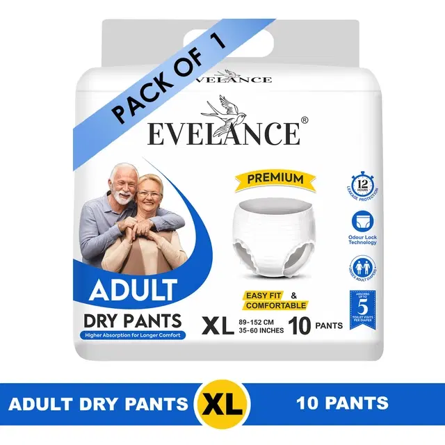 Evelance Adult Diapers (XL) - 10 Diapers