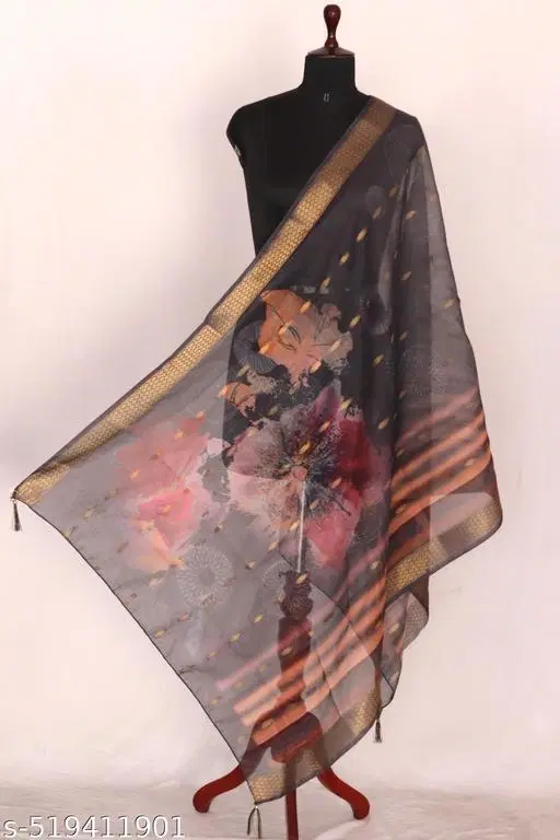 Cotton Printed Dupatta for Women & Girls, Multicolour (Free Size)