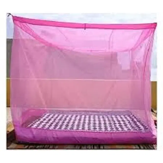 Nylon Mosquito Net for Home, Pink, 4x6 Feet