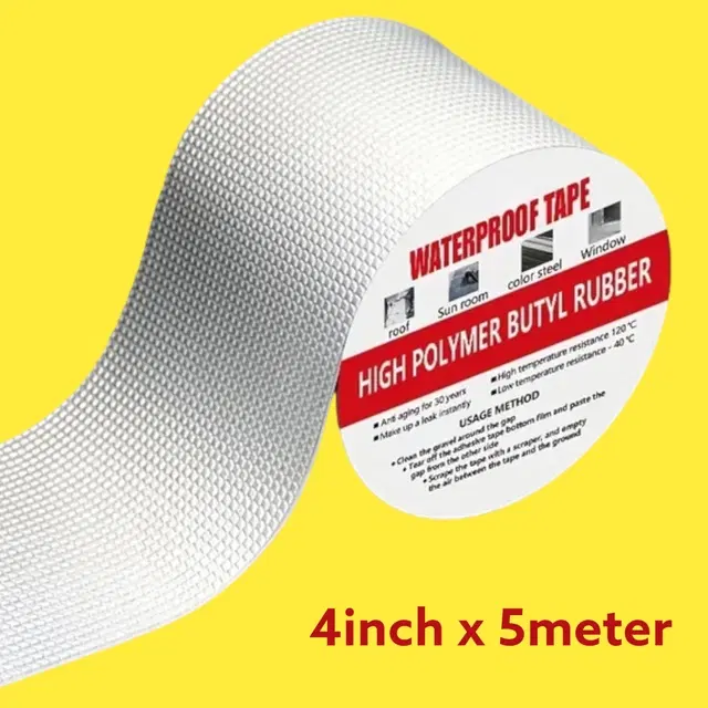 Aluminium Single Sided Self Adhesive Tape, Silver, 5 m