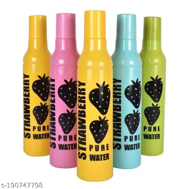 Water Bottle Set, Multicolor, 500 ml, Pack of 5