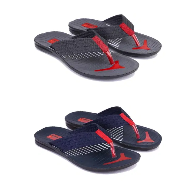 Combo of Flipflops for Men, Set of 2 (Multicolor, 8)