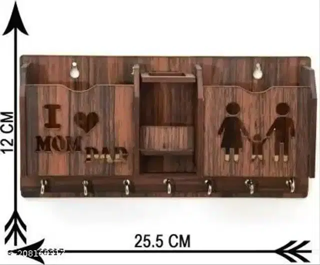 Wooden Mobile Holder, Brown
