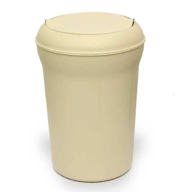 Plastic Dustbin Garbin For Home & Office Use, Beige, 25 Cm, J-69