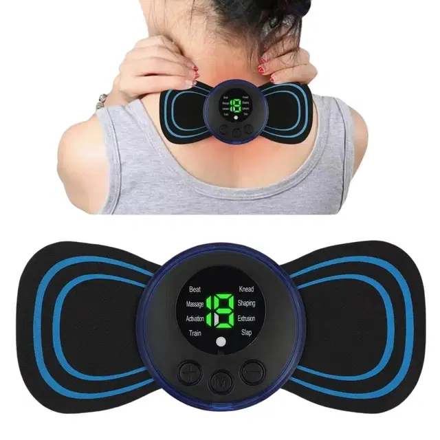 Butterfly Massager Machine for Pain Relief, Rechargeable Full Body TENS Massager with 8 Modes 19 Levels, Pack of 1