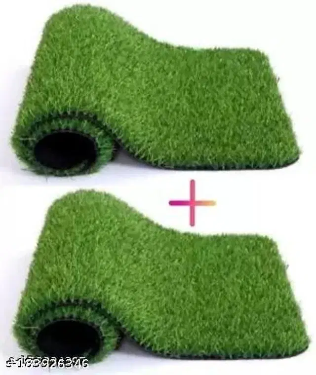 Artificial Grass Doormat, Green, 2x3 Feet, Pack of 2