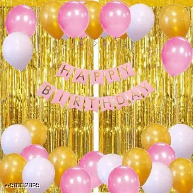 Mathur Enterprises Happy Birthday Celebration Decoration Kit, Pack Of 1, Multicolor, ME-6