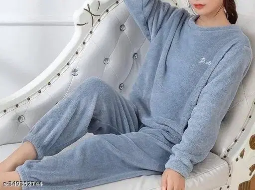 Comfort Nightdress for Women (Blue, L)