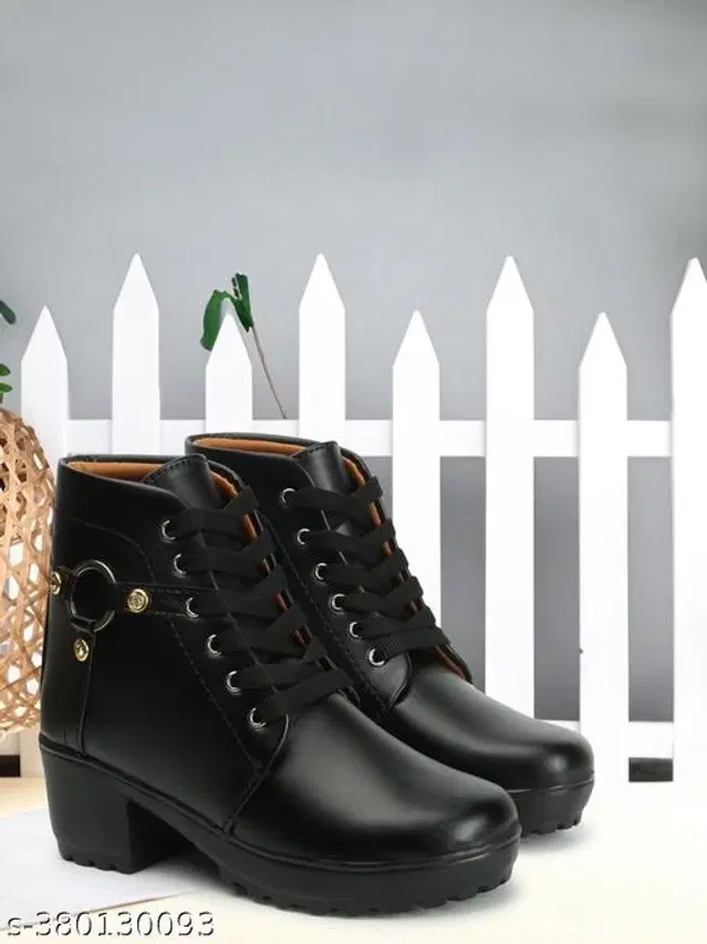Boots for Women (Black, 3)