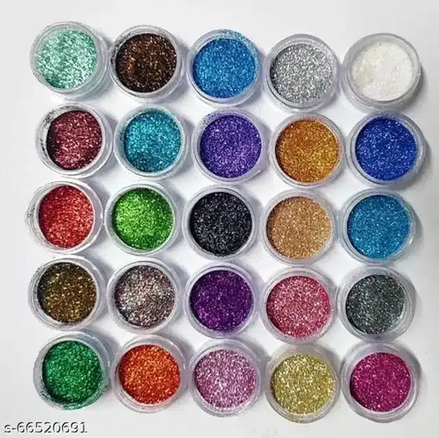 Premium Eye Glitter, Multicolor, Pack of 25