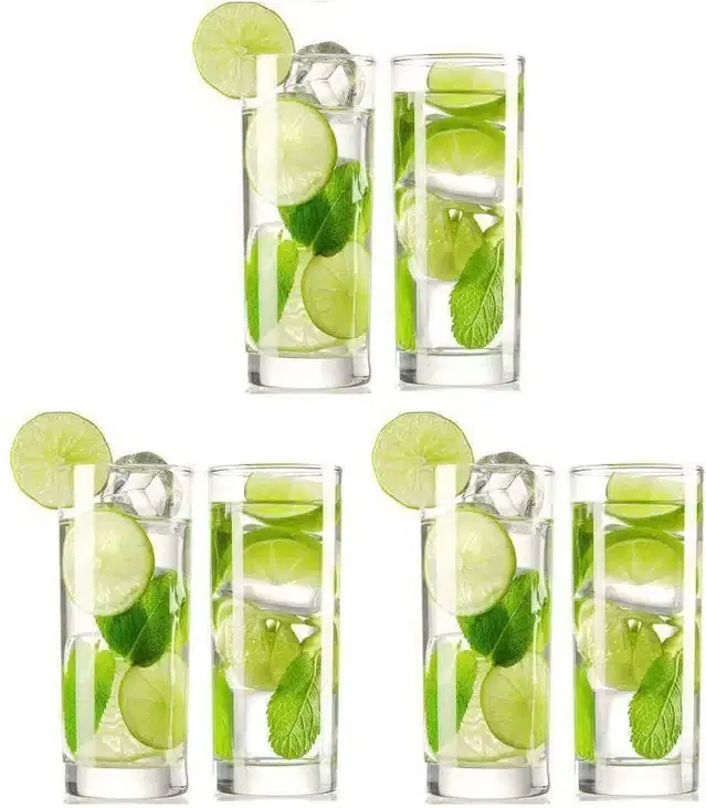 Liquor cum Cocktail Glasses, Transparent, 300 ml, Pack of 6