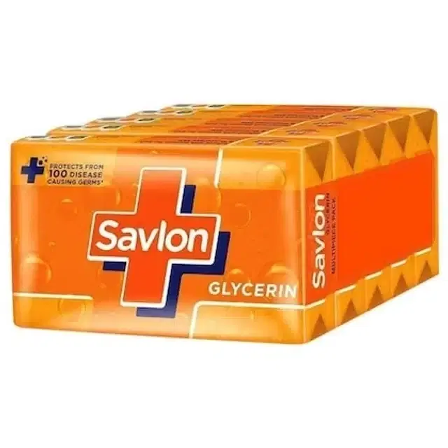 Savlon Glycerin Germ Protection Bathing Soap Bar, 120 g (Pack of 5)