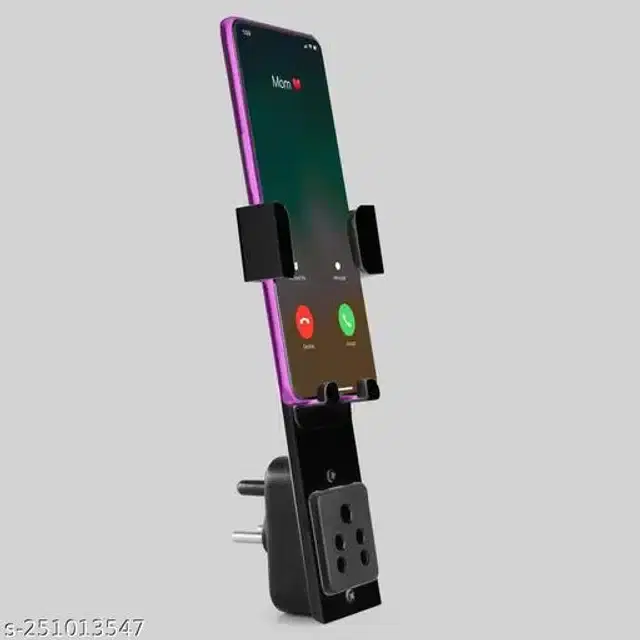 Wall Mount Mobile Charger Holder, Black