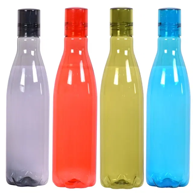 Plastic Fridge Water Bottles, Multicolor, 1000 ml, Pack of 4