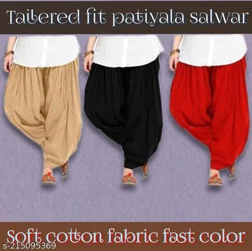Salwars for Women, Pack of 3 (Red, 28)