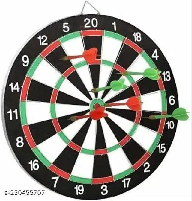 Dart Board with 4 Pcs Pointed Darts, Multicolor, Set of 1