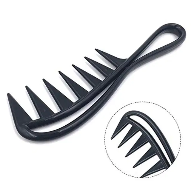 Plastic Hair Comb, Black