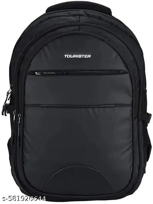 Polyester Backpack for Men & Women, Black