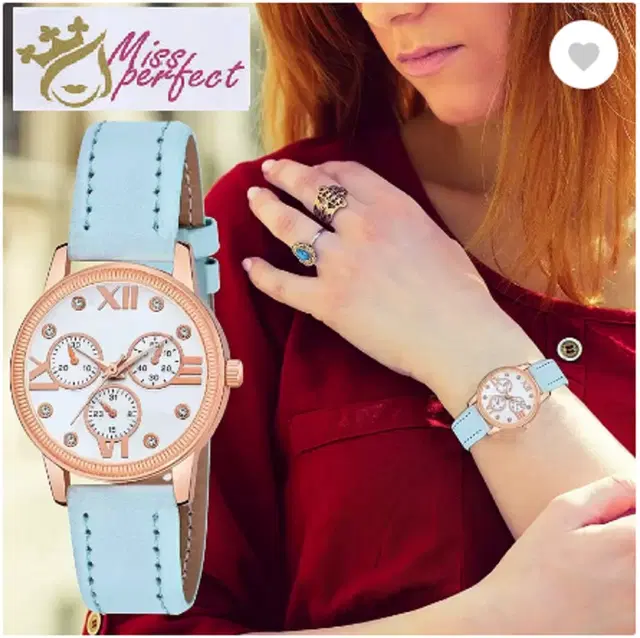 Leather Strap Analog Watch for Women & Girls (Multicolor)