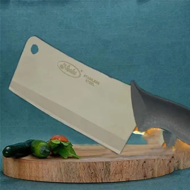 Stainless Steel Vegetable & Meat Cleaver Chopping Knife for Kitchen, Multicolor, 11 inches