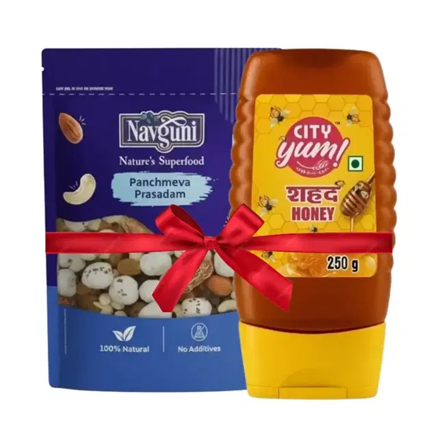 Navguni Panchmeva Prasadam 125 g + City Yum Honey Squeezy Bottle 250 g
