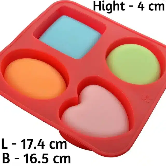 Silicone Cake Mould, Red, Pack of 1