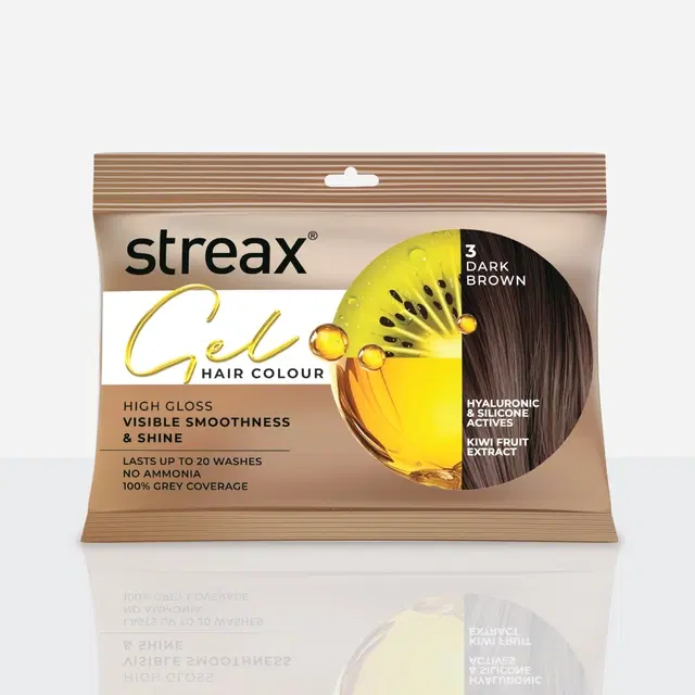 Streax Hair Color Gel Dark Brown 45 gm