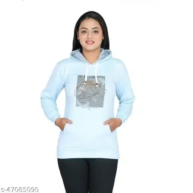 Sweatshirts for Women (Sky Blue, S)