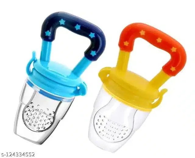 Silicone Nibbler for Infants, Multicolor, Pack of 2