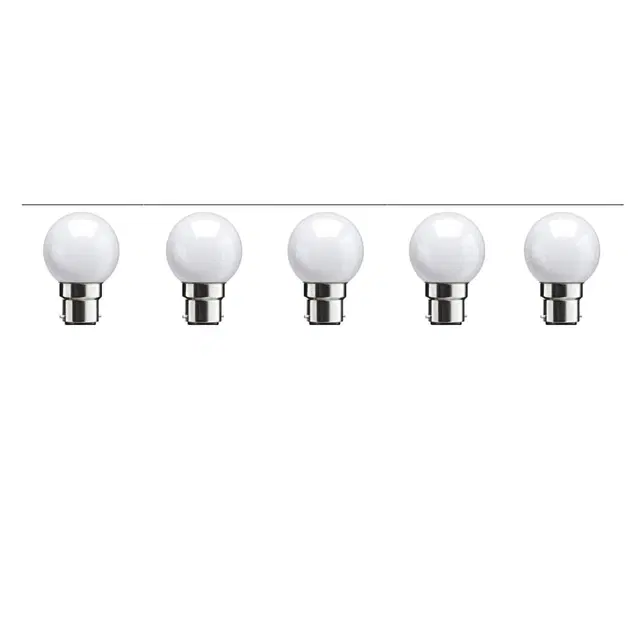High Bright LED Bulbs, Pack of 5, White, 0.5 W