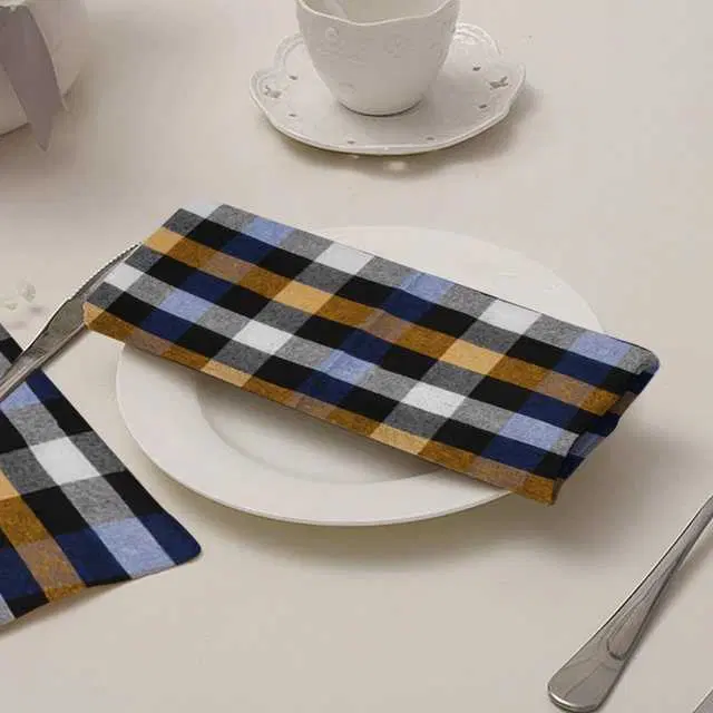 E-Retailer Multipurpose Cotton Kitchen Napkins, Blue, 46X46 cm, Pack of 1