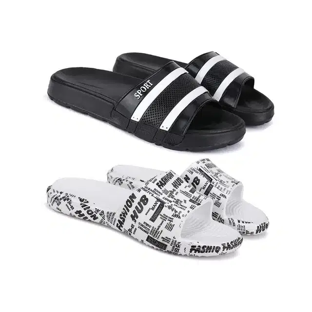 Combo of Men's Flip Flops, Pack of 2 (Multicolour, 6)