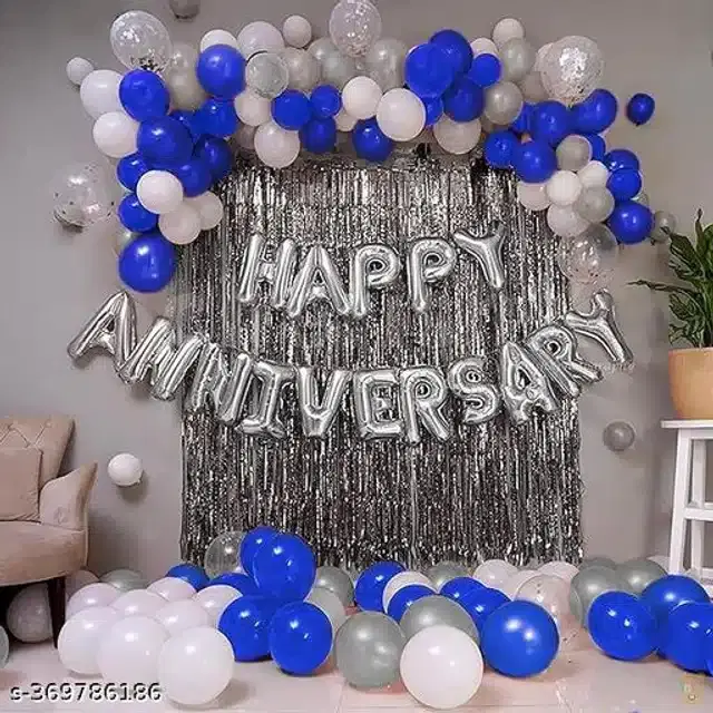 Anniversary Party Decoration Kit, Multicolor, Set of 63