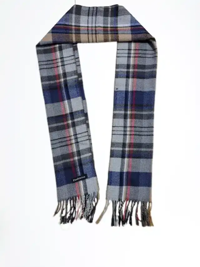 Acrylic Checkered Muffler for Men (Blue & Grey)