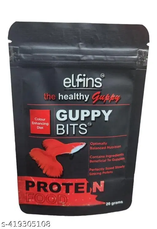 Elfins The Healthy Guppy Bits for Fish, 20 g