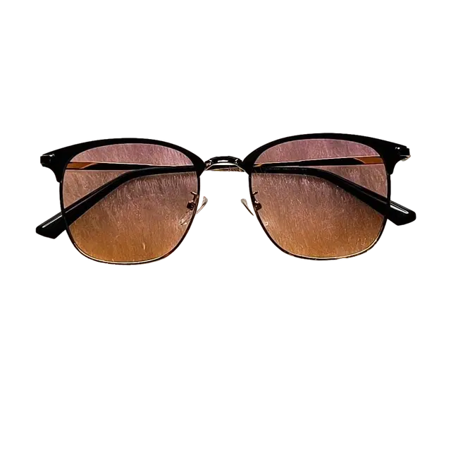 UV Protected Stylish Sunglass for Women (Black & Orange)