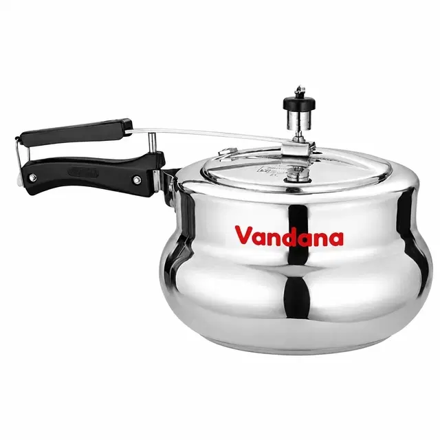 Vandana 3.5 L Handi Aluminium InnerLid Pressure Cooker Gas Stovetop Compatible