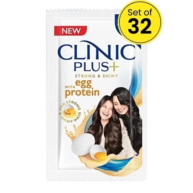 Clinic Plus Healthy Strong & Shine With Egg Protein Shampoo 32X6 ml (Set Of 32)
