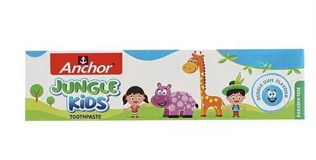 Anchor Jungle Kids Bubble Gum Toothpaste 50 g+ Free Jungle Kids Toothbrush