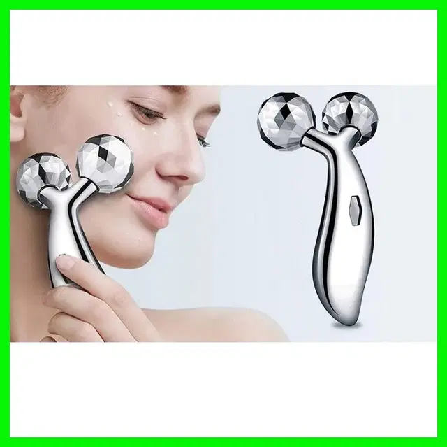 3D Face Massage Roller, Silver