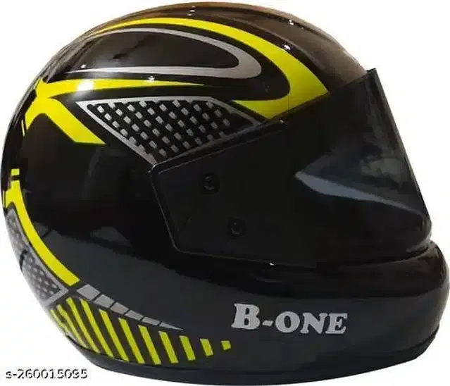 Full Face Helmet For Men, Black & Yellow