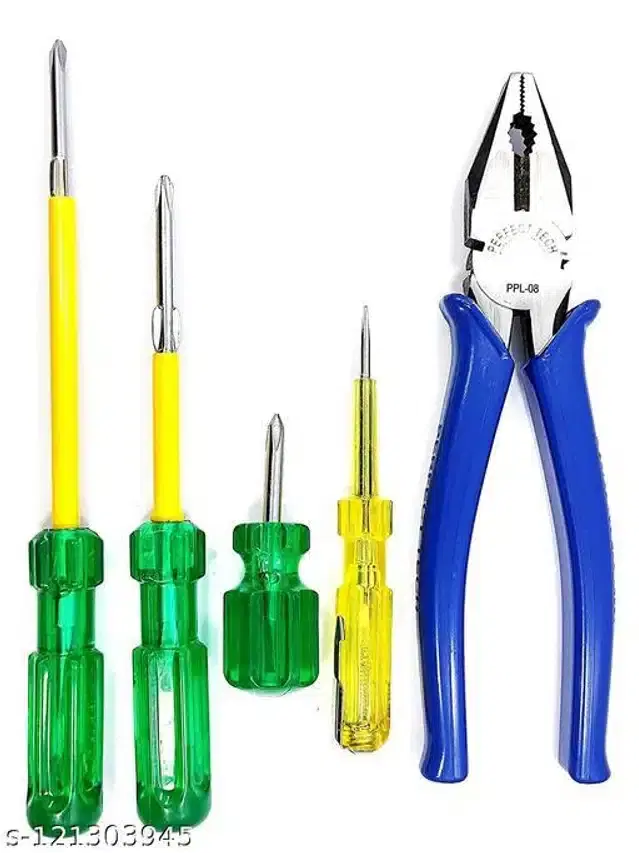 Hand Tool Kit, Set of 5, Multicolour