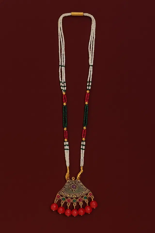 Alloy Mangalsutra for Women, Red