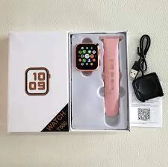 T500 Silicone Strap Smartwatch for Men & Women, Pink