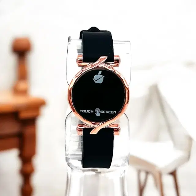 Silicone Strap Round Digital Watch for Kids, Black