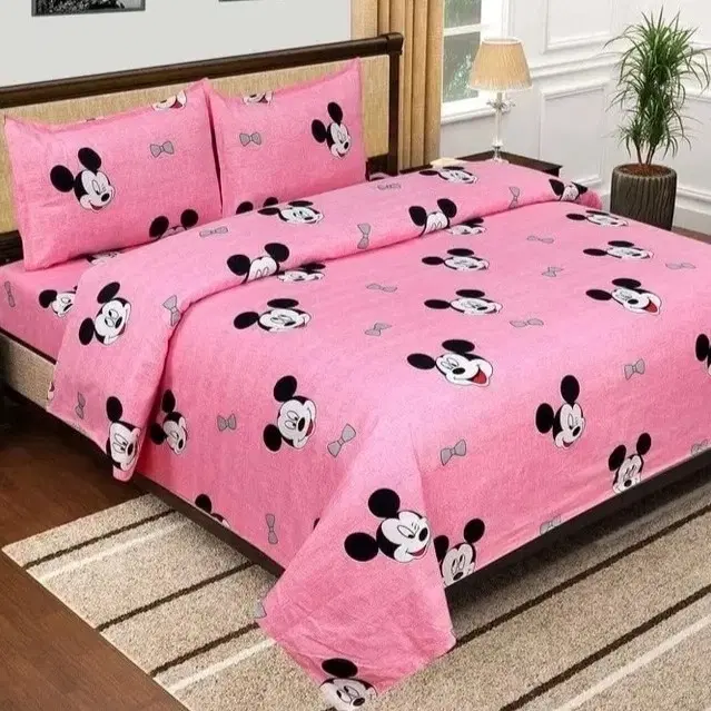 Polycotton Double Bedsheet, Multicolor, 88x88 Inch