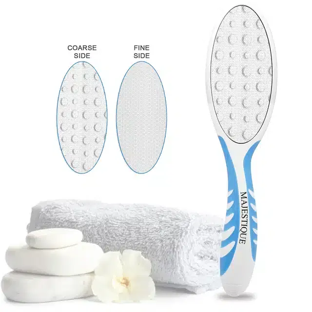 Majestique Dual Side Foot Scrubber With Handle, Pack of 1, Assorted, BB-28