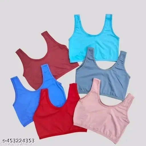 Sports Bra for Women, Pack of 6 (Blue, Free Size)