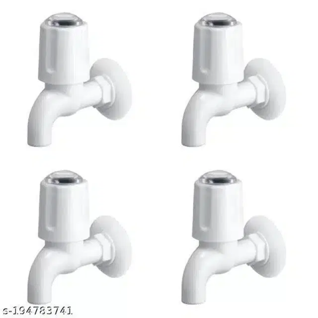 Bathroom Tap, Silver, Pack Of 4