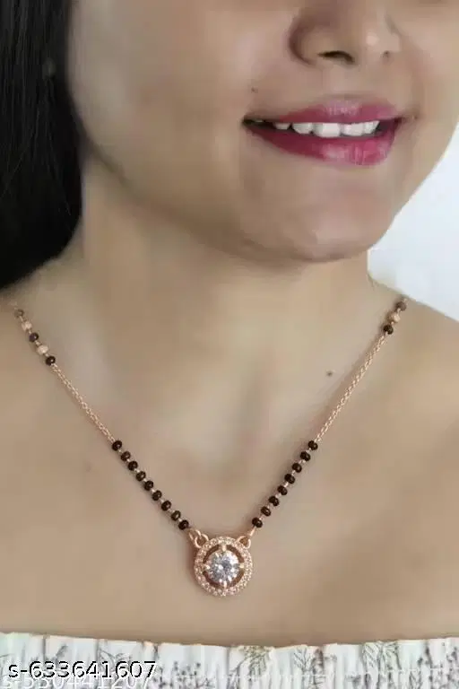 Single Strand Mangalsutra for Women (Free Size, 18 inch)
